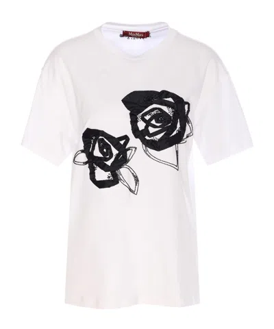 Max Mara Short-sleeved T-shirt In White
