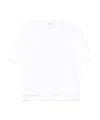 Max Mara Cotton Top With Subtle Logo Detail In White