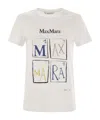 Max Mara Graphic Print Short Sleeve Top Collection In White