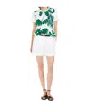 Max Mara Won Crystal Embellished Parrot T-shirt In White