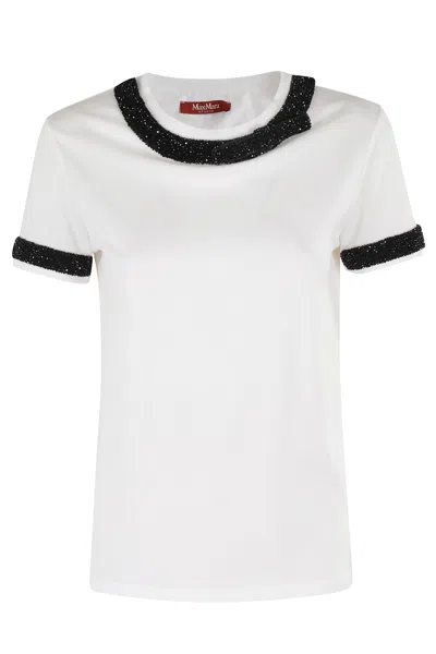 Max Mara Short-sleeved T-shirt In White