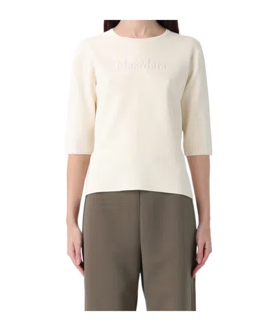 Max Mara Short-sleeved T-shirt In White
