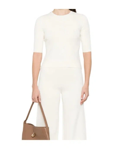 Max Mara Short-sleeved T-shirt In White