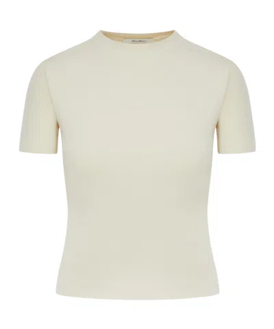 Max Mara Segale Crewneck Short-sleeved T-shirt In White