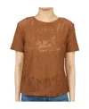 Max Mara Short-sleeved T-shirt With Round Neck In Brown