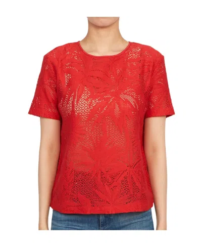 Max Mara Short-sleeved T-shirt With Round Neck In Red