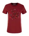 Max Mara Short-sleeved T-shirt With Round Neck In Red