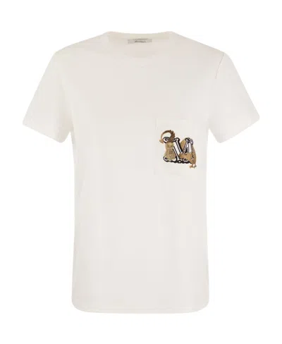 MAX MARA SHORT-SLEEVED T-SHIRT WITH ROUND NECK