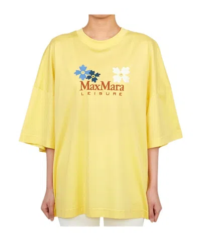Max Mara Short-sleeved T-shirt In Yellow