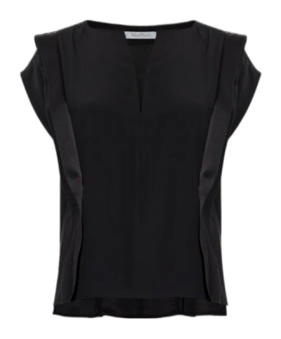 Max Mara Short-sleeved Top In Blue