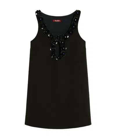 Max Mara Short Sleeveless Dress In Black