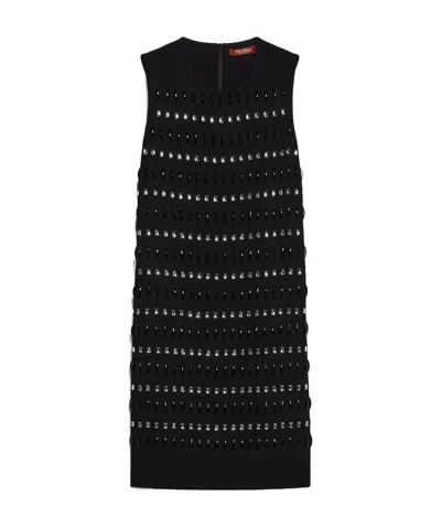 MAX MARA MAX MARA STUDIO EMBELLISHED CREWNECK SLEEVELESS DRESS