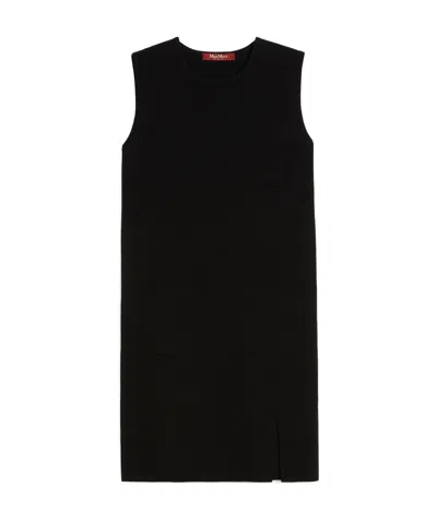 Max Mara Short Sleeveless Dress In Black