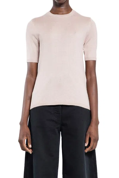 Max Mara Short Sleeves In Beige