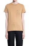 Max Mara Clay-coloured Cotton T-shirt With Logo In Beige