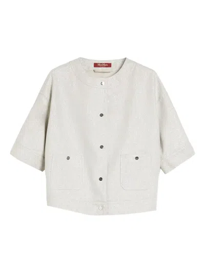 Max Mara Short-sleeves Jacket In Metallic