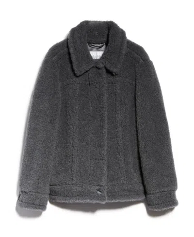 Max Mara Short Style Casual Jacket In Gray