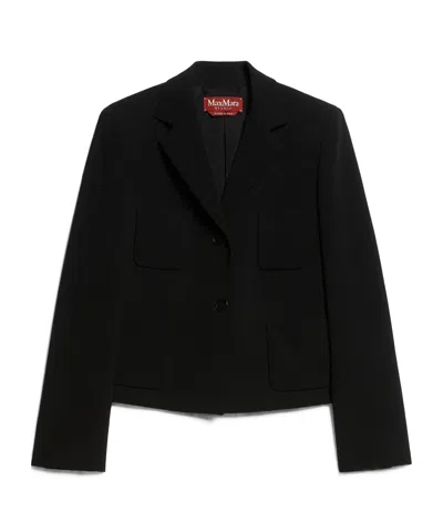 Max Mara Short Suit Coat In Black