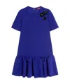 Max Mara Ruffled Short-sleeve Dress In Blue