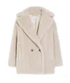 Max Mara Short Teddy Bear Icon Coat In Alpaca And Wool