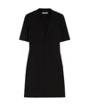 Max Mara Short Viscose Crepe Dress In Black