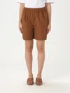 Max Mara Haway Mini Shorts With Side Drawstring In Brown