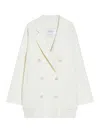 Max Mara Wool And Cashmere Pea Coat In White