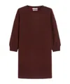 Max Mara Short, Wool And Cashmere Jersey Dress In Brown