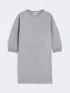 Max Mara Short, Wool And Cashmere Jersey Dress In Gray