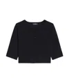 Max Mara Short Wool Cardigan In Black
