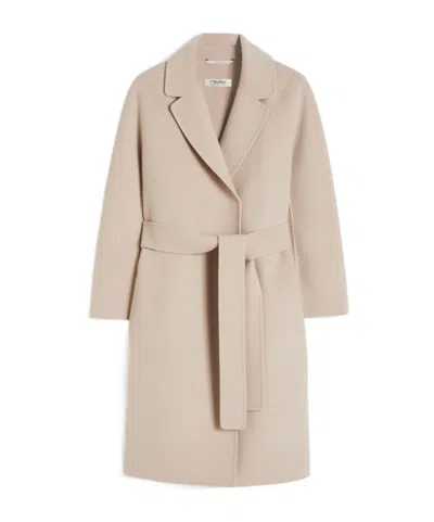 MAX MARA SHORT WOOL COAT - BEIGE PINK