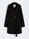 Max Mara Short Wool Coat In Black