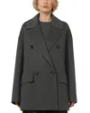 Max Mara Short Wool Coat In Gray
