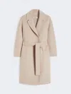 Max Mara Short Wool Coat In Neutral