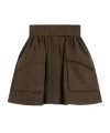 Max Mara Short Wool Skirt In Brown
