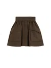 Max Mara A-line High-waisted Flared Wool Skirt In Brown
