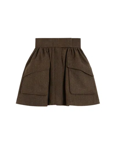 MAX MARA MAX MARA SHORT WOOL SKIRT