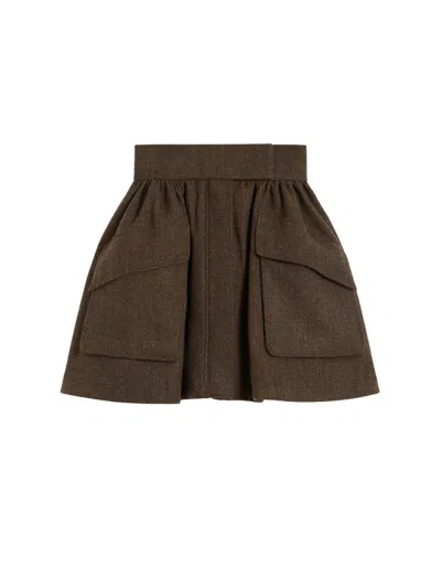 MAX MARA SHORT WOOL SKIRT