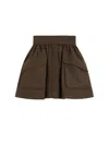 Max Mara A-line High-waisted Flared Wool Skirt In Brown