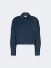 Max Mara Short Woollen Cloth Jacket In Blue