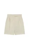 Max Mara Jessica Pleated Shorts In Beige