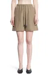 Max Mara Elastic Waist Shorts In Beige