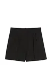 Max Mara Giugno Wool-blend Shorts In Black