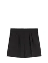 Max Mara Giugno Wool-blend Shorts In Black