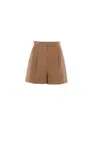 Shop Max Mara Shorts In Hazelnut Brown