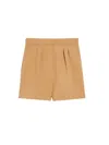 Max Mara Camel Brown Zic Shorts In Brown