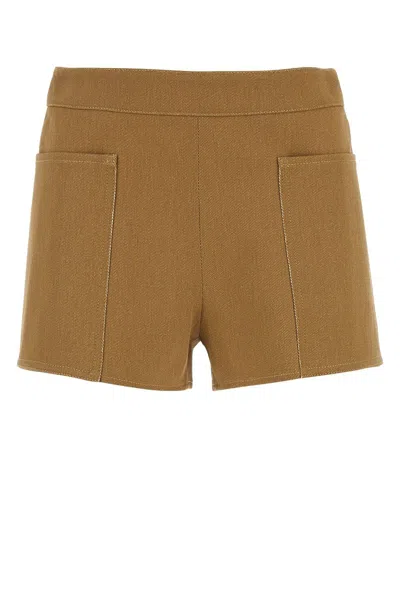 Max Mara Shorts In Leather