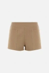 Max Mara Denaro Shorts In Leather Brown