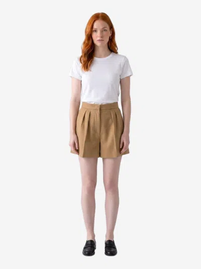 Max Mara Shorts Vista Cammello In Gold