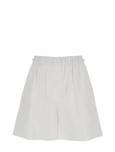 Max Mara Antiope Poplin Shorts In White